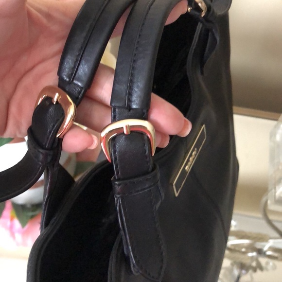 DKNY Black Soft Nappa Leather Hobo Bag - Picture 3 of 8